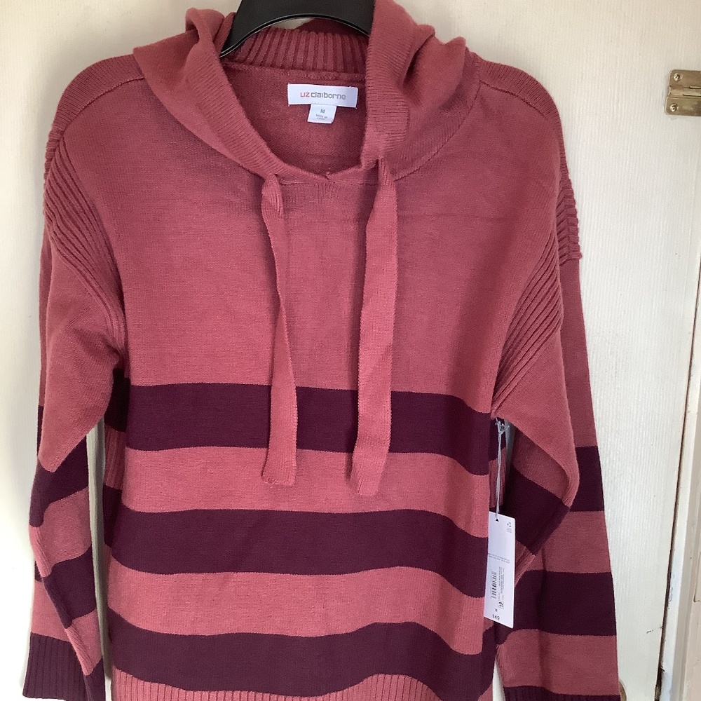 Hooded Long Sleeve Sweater NWT by Liz Claiborne